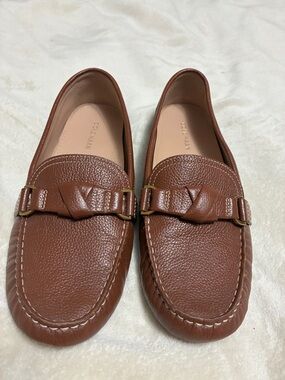 Cole Haan Women’s Chestnut Brown Leather Slip-On Loafers